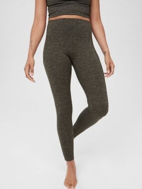 aerie offline High-Rise Heathered Olive Leggings